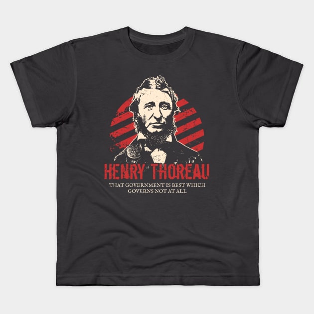 Henry David Thoreau - Anarchists Kids T-Shirt by dan89